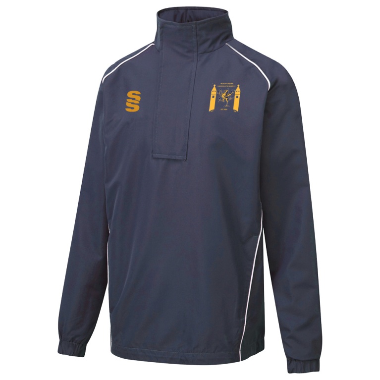 Dual Curve 1/4 Zip Rain jacket : Navy