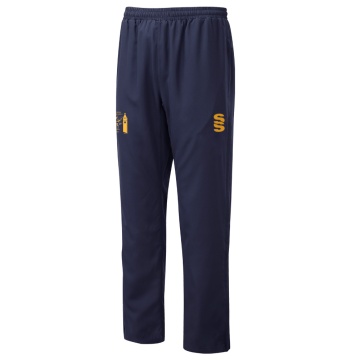 POPLIN TRACK PANT WITH LYCRA-Navy